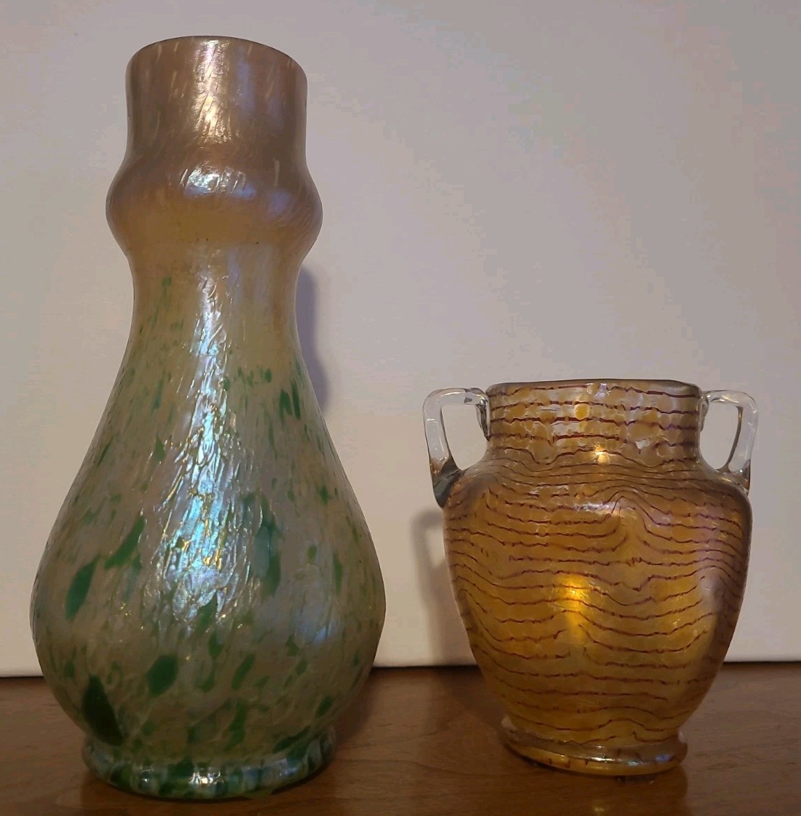 Fritz Heckert Iridescent Vase Collection