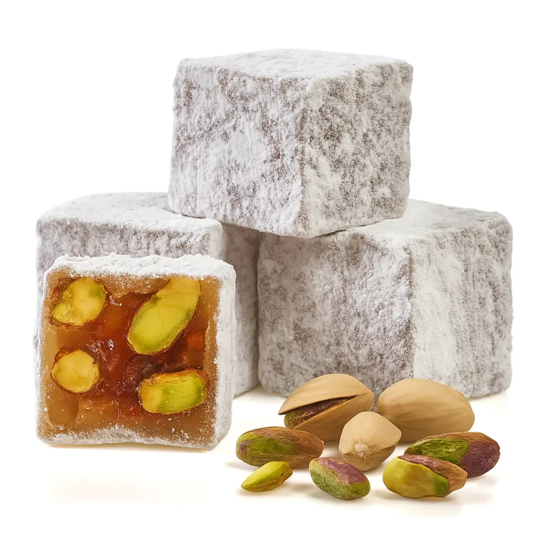 Turkish Delight Pistachio Premium Candy Gourmet Vegan by NY Spice 8oz-3lb