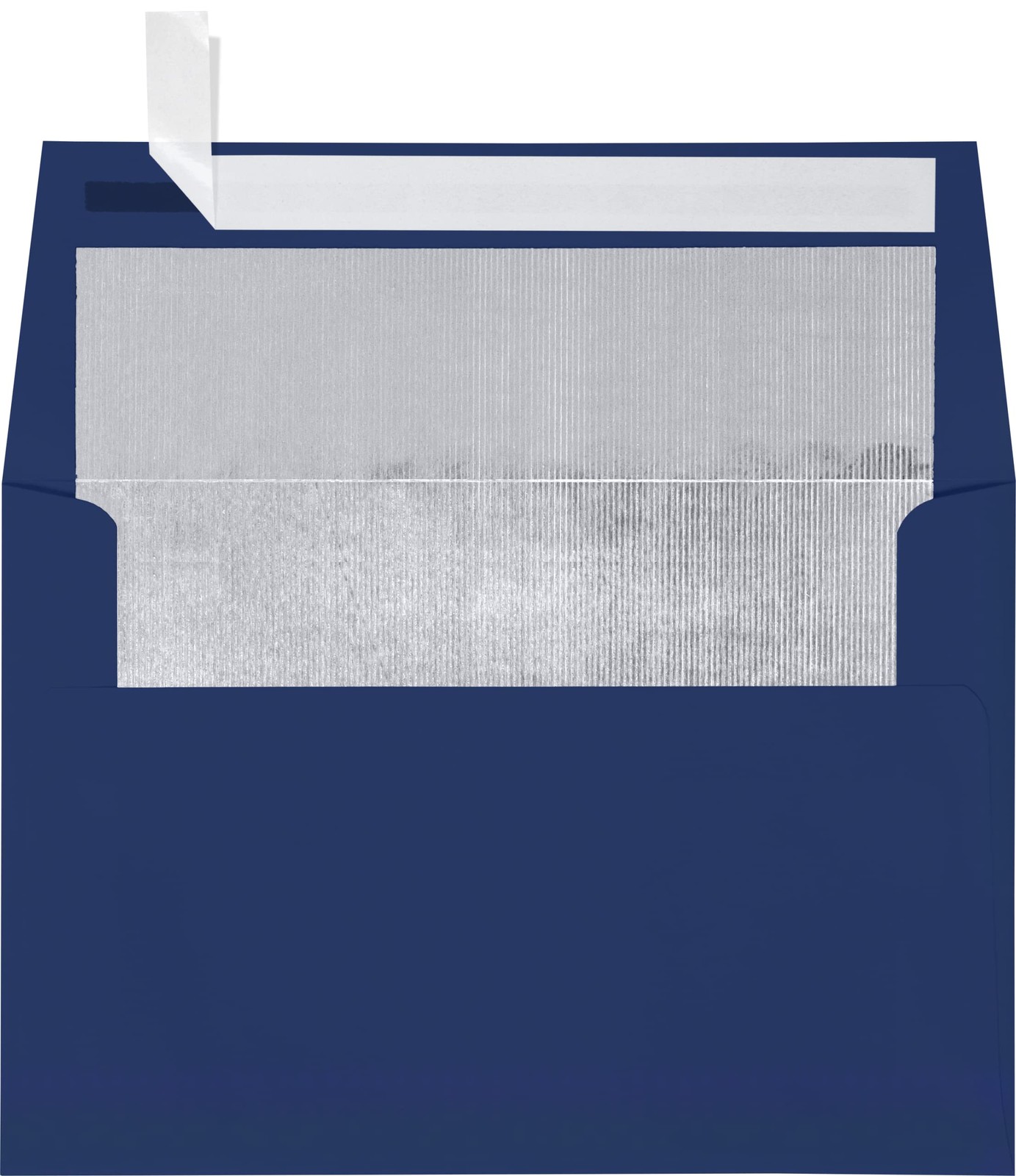 LUXPaper A7 Foil Lined Envelopes in 80 lb. Navy w/Silver LUX Lining, Printabl...
