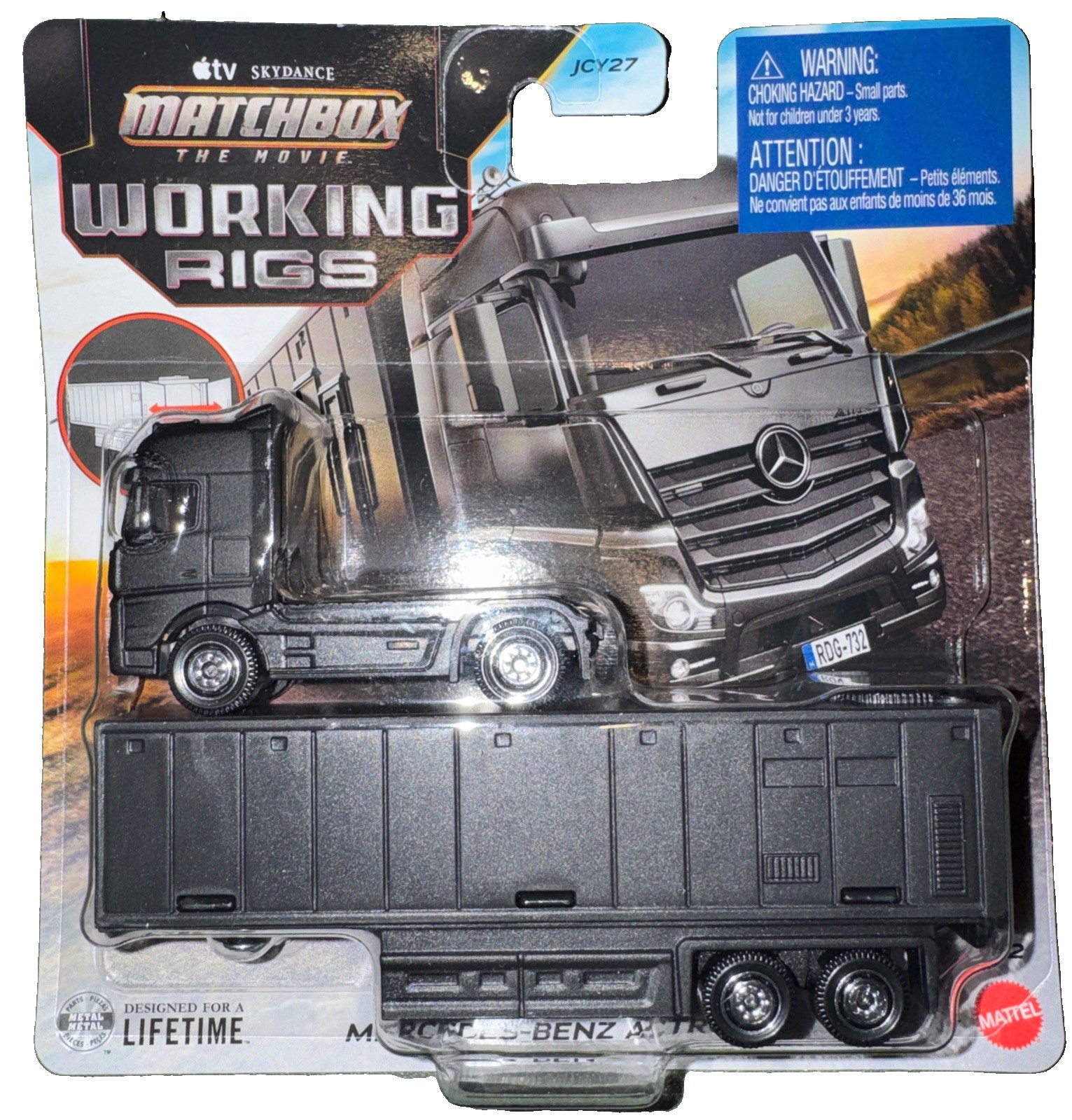 2026 Matchbox The Movie Working Rigs Mercedes-Benz Actros Semi Truck & Trailer
