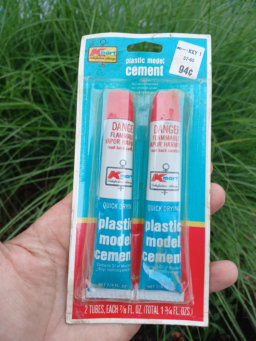 Vintage Kmart Testors Plastic Toy Model Kit CEMENT GLUE ~ 2 Pak For Display