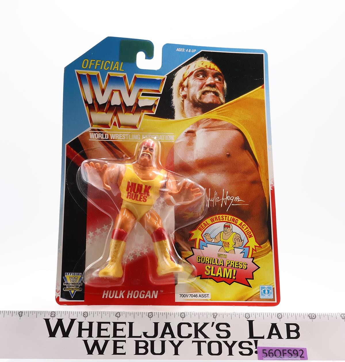 Hulk Hogan Gorilla Press Slam WWF Wrestling 1990 Hasbro Figure NEW MOSC SEALED