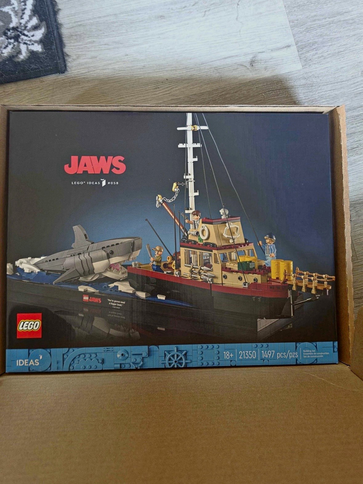 LEGO Ideas Jaws 21350 Complete Set 1497 Pieces Shark Movie Building Set LEGO Ideas Jaws 21350 Complete Set 1497 Pieces Shark Movie Building Set