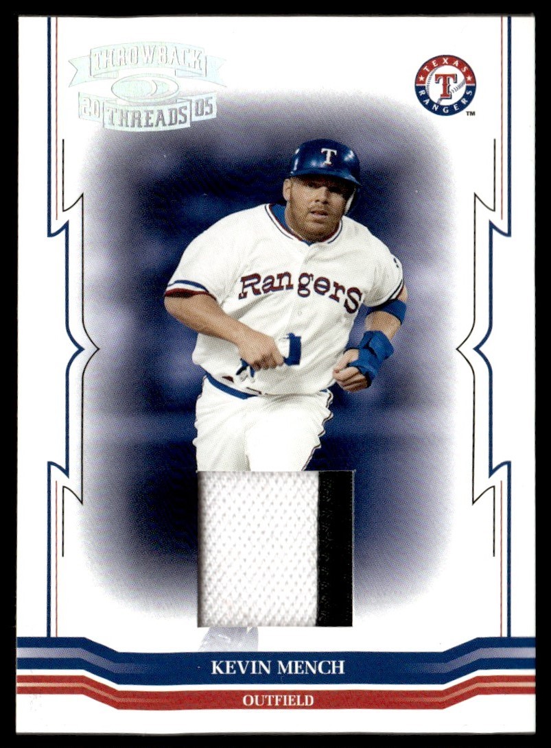 2005 Donruss Throwback Threads Material Prime Kevin Mench 07/25 Texas Rangers 2005 Donruss Throwback Threads Material Prime Kevin Mench 07/25 Texas Rangers