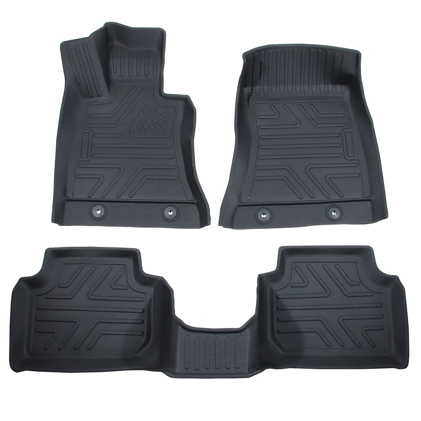 Floor Mats Liner For 2017-2024 Alfa Romeo Giulia RWD TPE Rubber All Weather