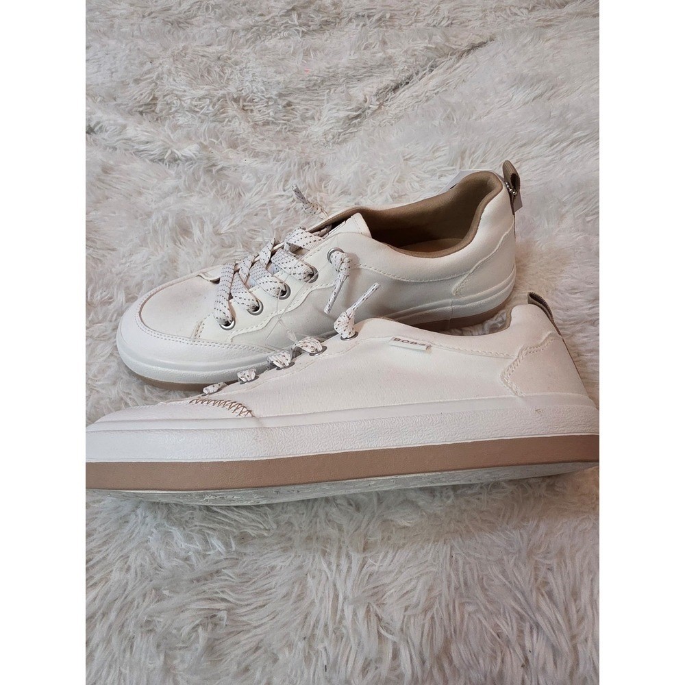 NWT BOBS from Skechers B Cute 2.0 Canvas Slip On Sneakers – White/Gum – Size 8 NWT BOBS from Skechers B Cute 2.0 Canvas Slip On Sneakers – White/Gum – Size 8