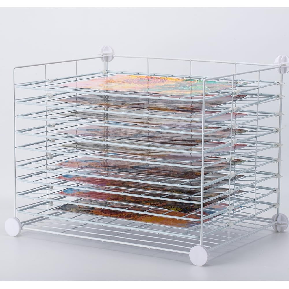 Art Drying Rack Removable Shelves ，Wall Art Drying Rack，Art Organizer for Kid...