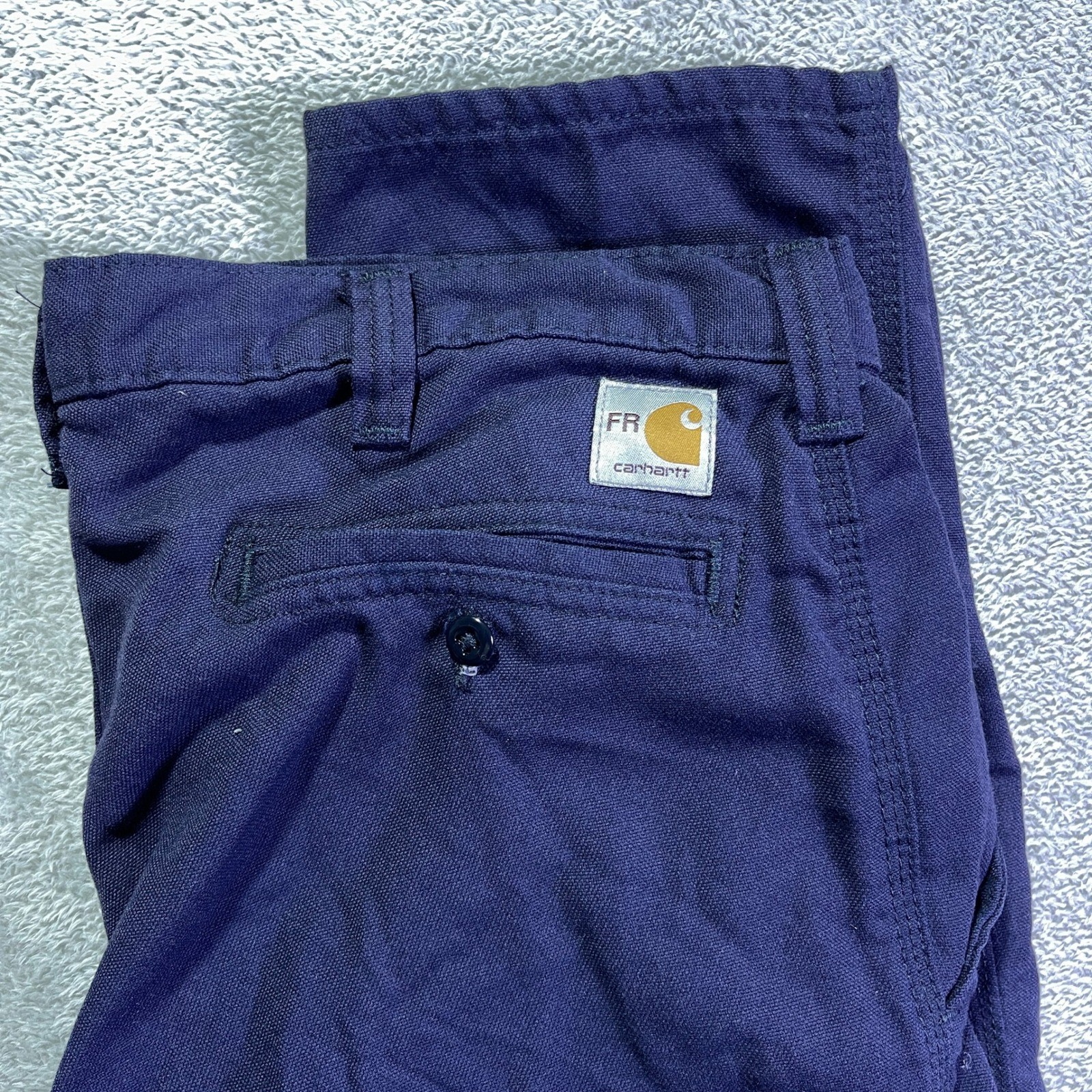 Carhartt Men\'s Flame Resistant Cargo Pants Blue NFPA 2112 Arc Flash PPE Size 32