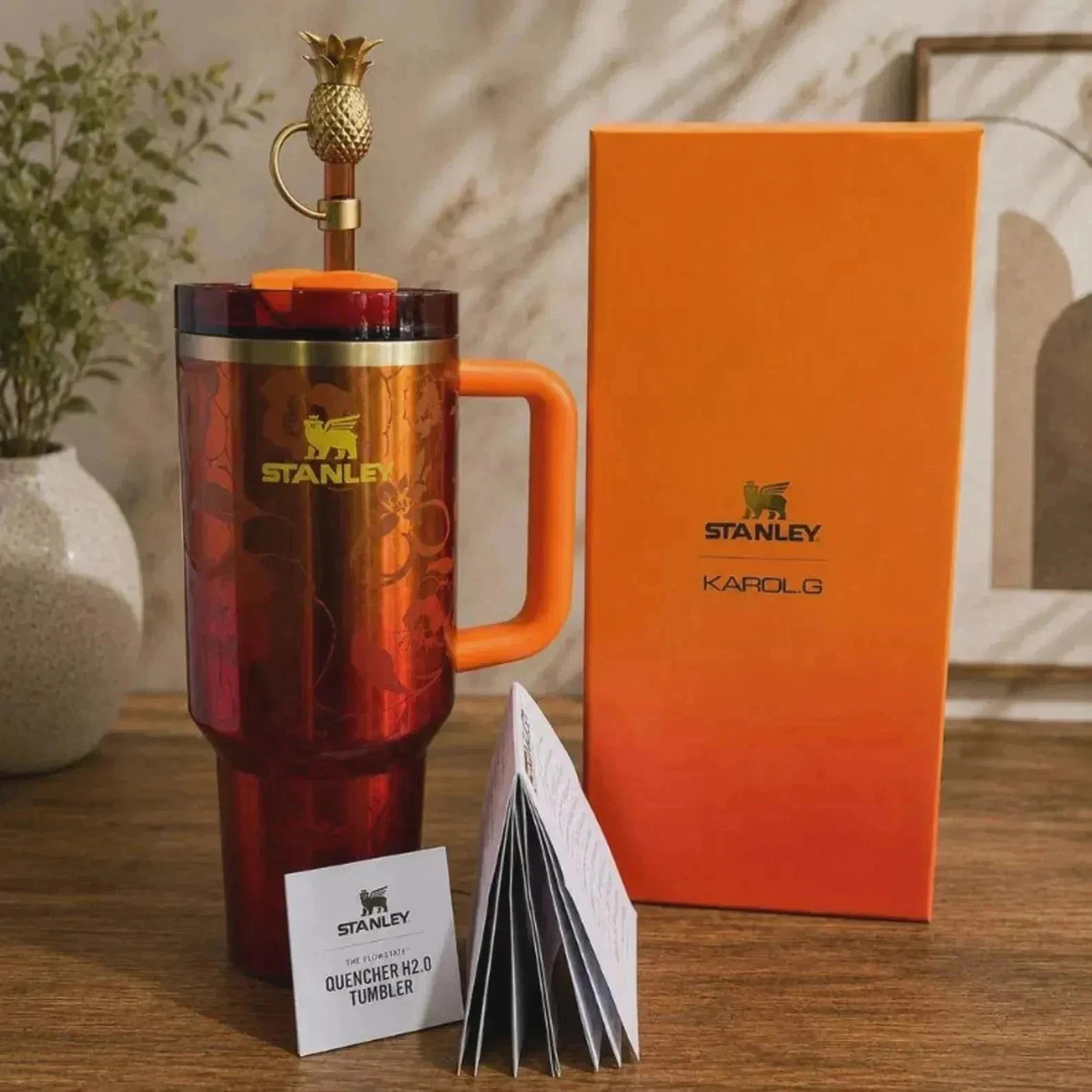 The Stanley 1913 x KAROL G 40oz Quencher H2.O FlowState Tumbler New Sealed The Stanley 1913 x KAROL G 40oz Quencher H2.O FlowState Tumbler New Sealed