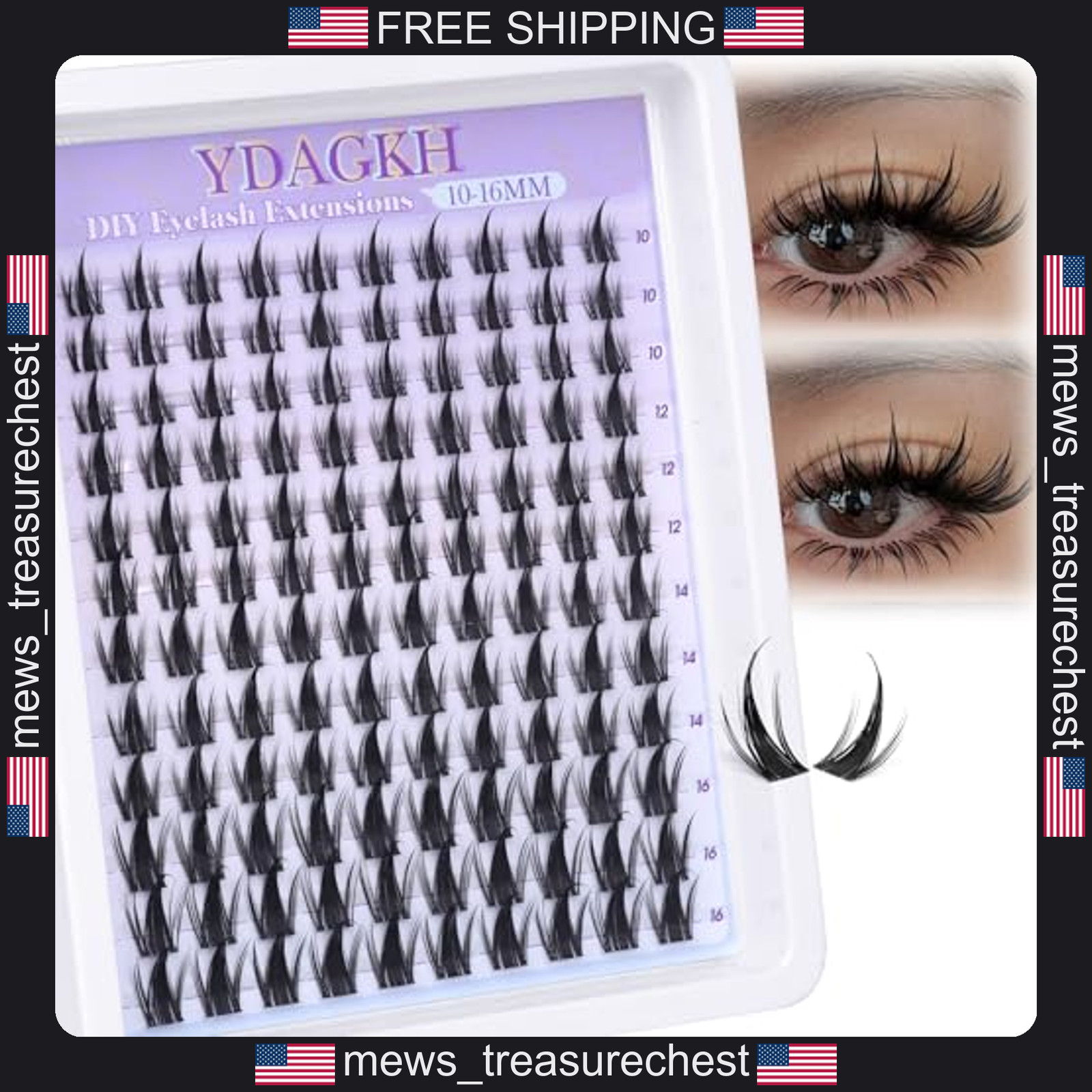 Anime Lash Clusters with Spikes 120Pcs Natural Wispy Doll Eye Eyelash Extensions