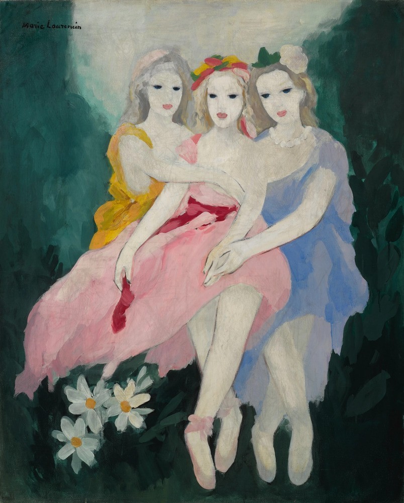 Marie Laurencin Trois Danseuses aux Marguerites : Archival Giclée Art Print 1934