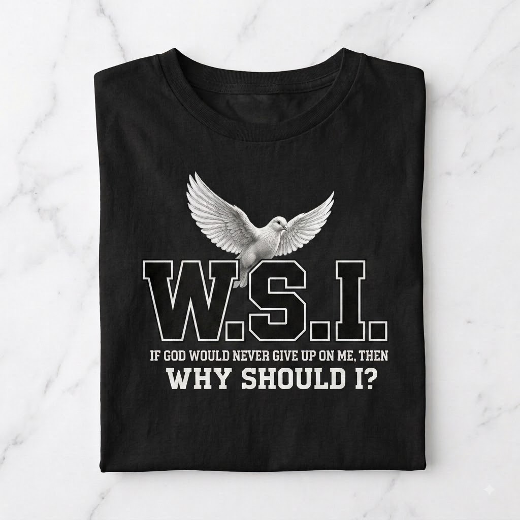 W.S.I. Christianity women\'s cut short sleeves black graphic t-shirt