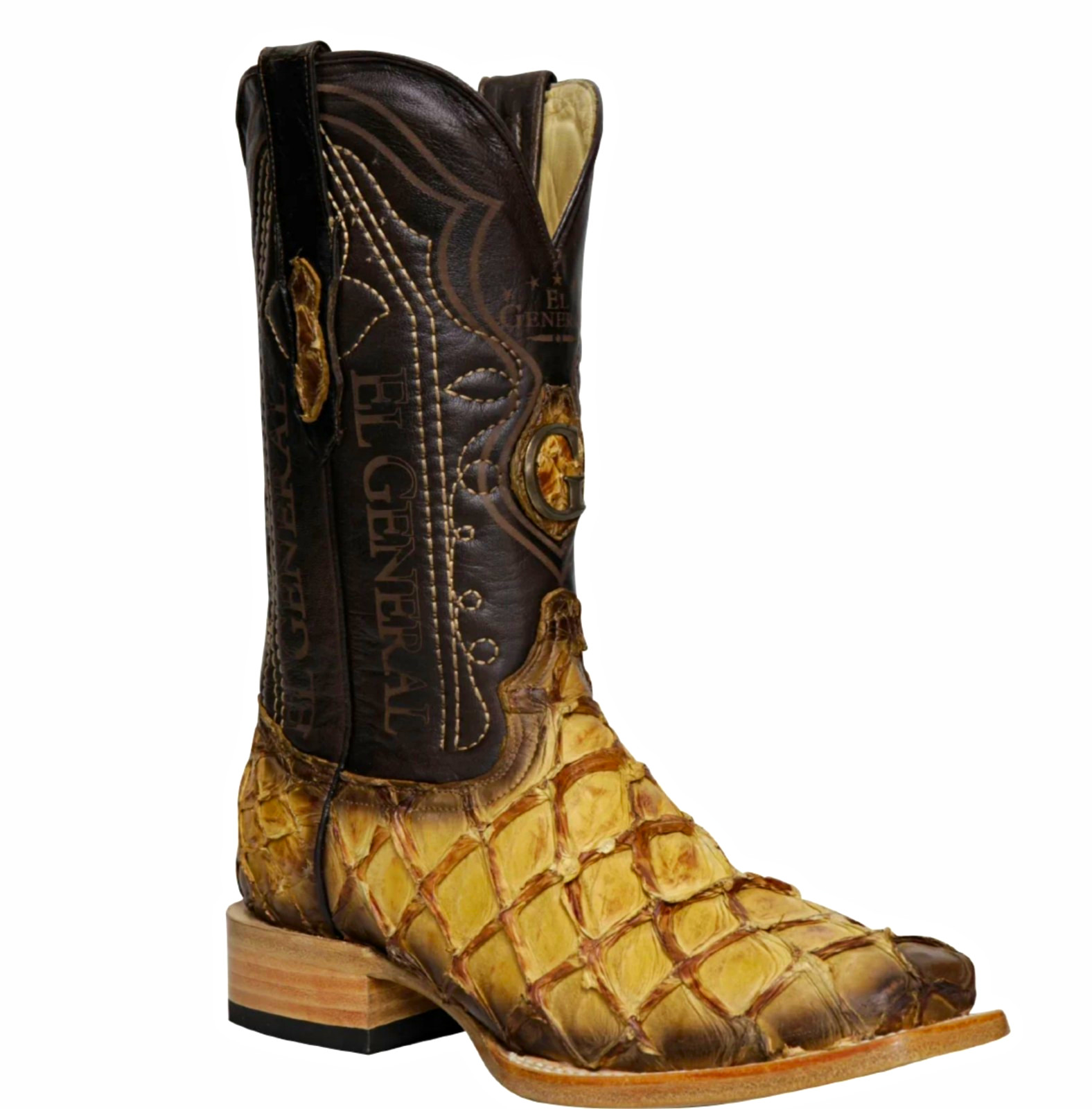 🤠🔥 EL GENERAL MEN’S EXOTIC MONSTER FISH RODEO COWBOY BOOTS — ORIX #45086 🔥🤠