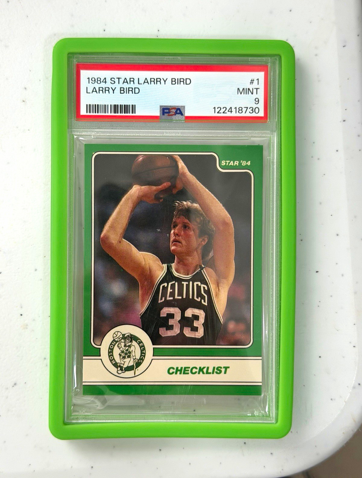 1984 Star Larry Bird #1 Checklist mint psa 9 Boston Celtics Basketball Card 1984 Star Larry Bird #1 Checklist mint psa 9 Boston Celtics Basketball Card