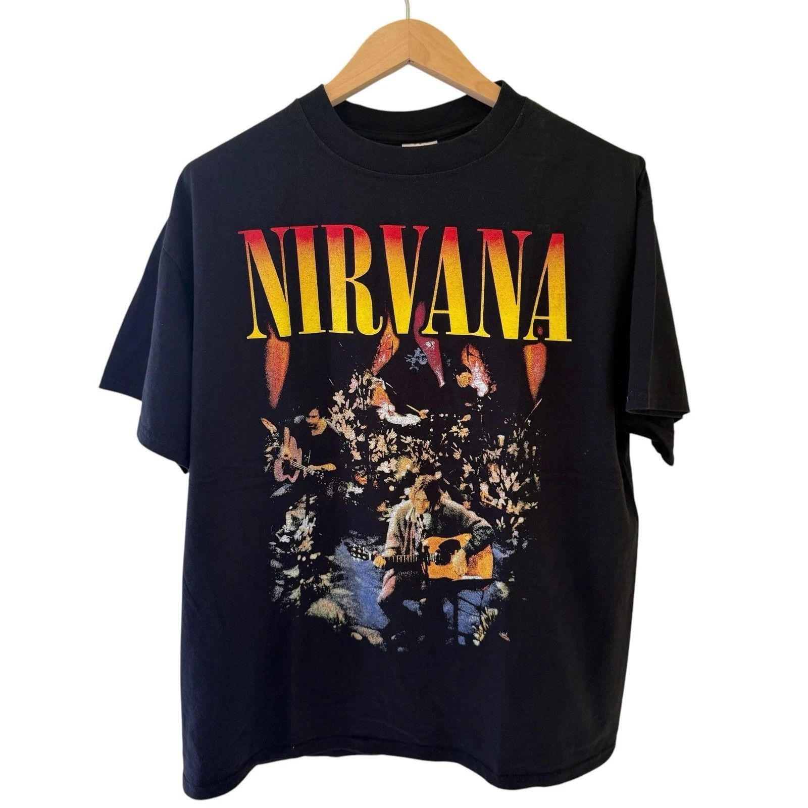 Nirvana Unplugged in NY Vintage REPRINT Single Stitch Unisex T-shirt