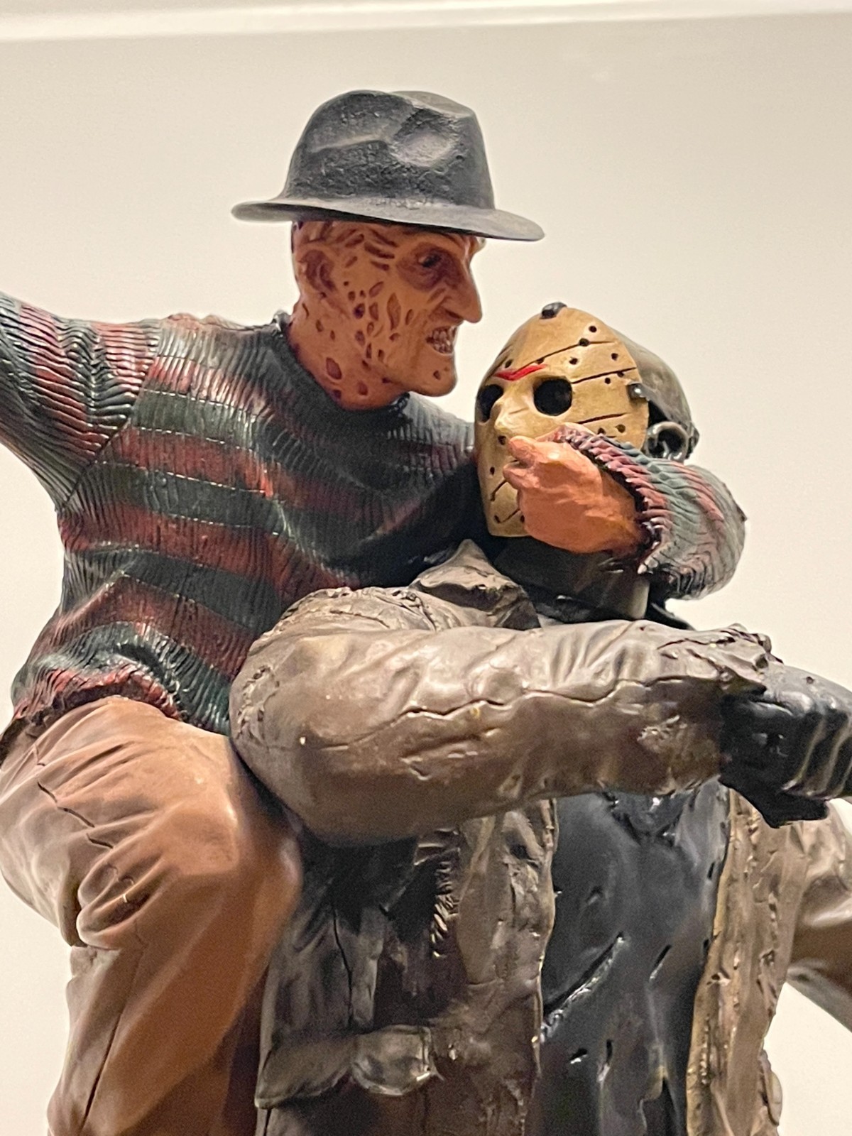 Sideshow Freddy vs Jason Scream Scene Statue Diorama #101/500 READ Broken Blades