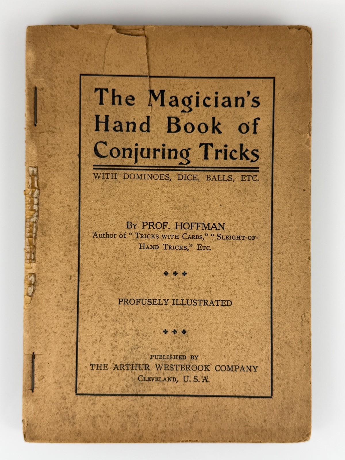 RARE 1909 Antique Magic Book Magician\'s Hand Book of Conjuring Tricks Hoffmann