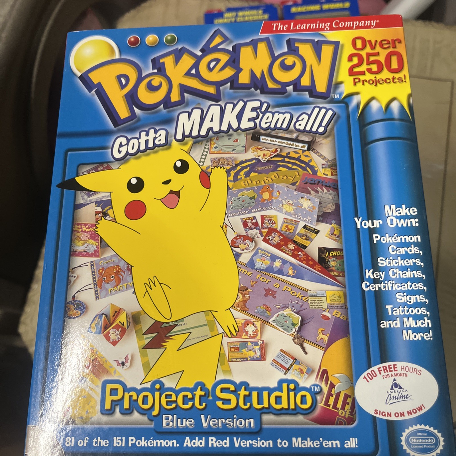 Pokemon Gotta Make\'em All Project Studio Blue Version Windows In Box Unopened Pokemon Gotta Make\'em All Project Studio Blue Version Windows In Box Unopened