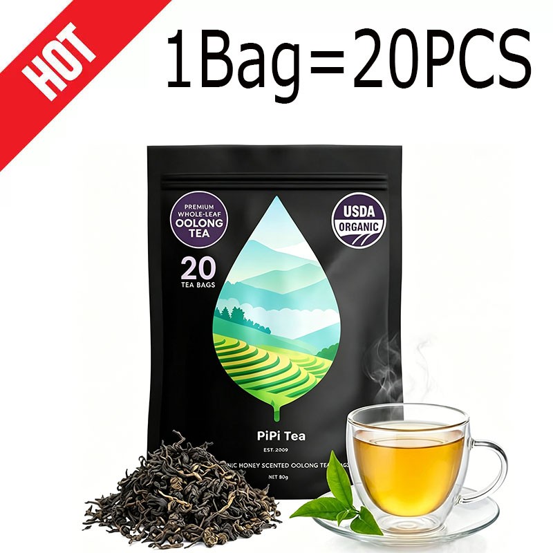 20~100Pcs PiPi Tea Organic Oolong Bags – Whole Leaf,20 (4g Each)– Cortisol🔥🔥🔥
