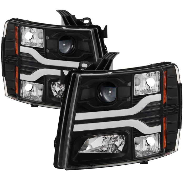 Spyder Chevy Silverado 1500 07-13 Version 3 Projector Headlights - Black PRO-YD- Spyder Chevy Silverado 1500 07-13 Version 3 Projector Headlights - Black PRO-YD-