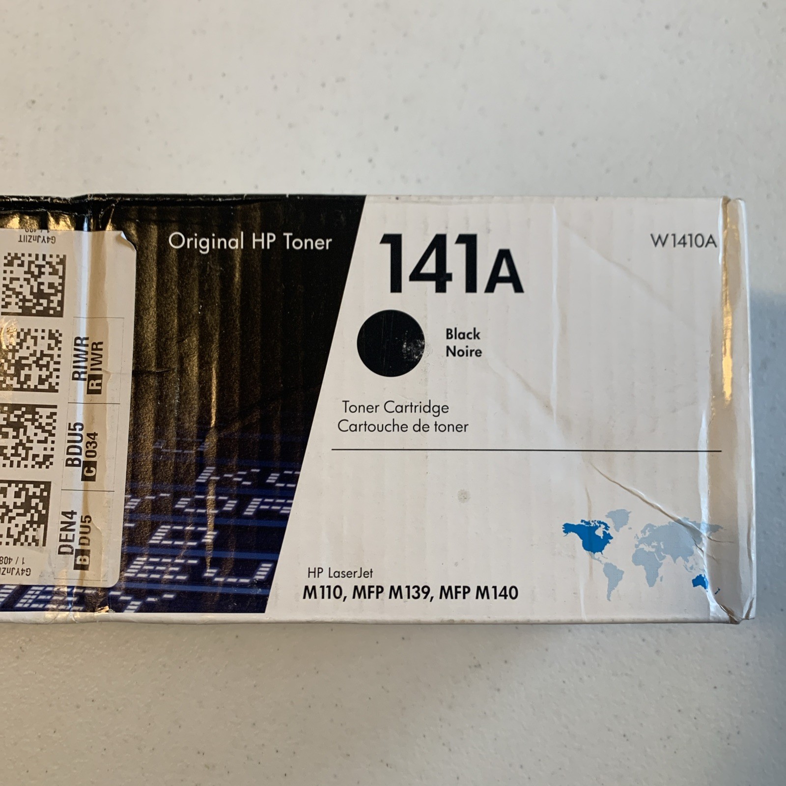 New HP 141A Black Toner Cartridge - W1410A *Box Wear* New HP 141A Black Toner Cartridge - W1410A *Box Wear*
