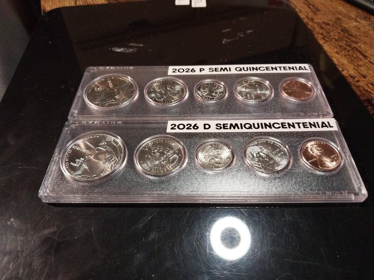 2026 semiquincentenial set in labeled holders W/2025cent P AND D 10 COINS 