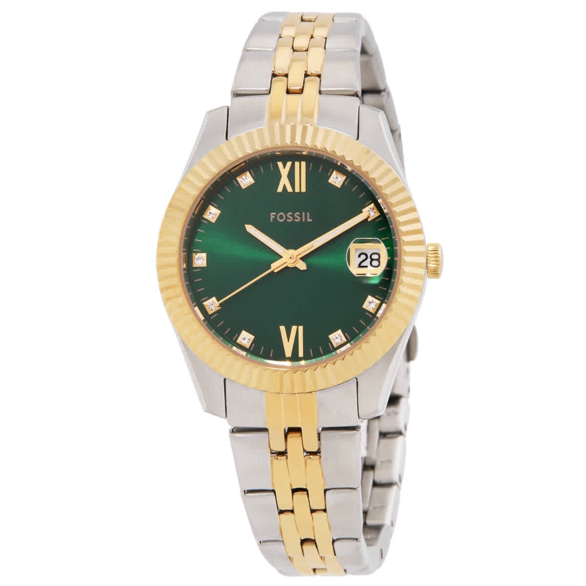 Fossil Scarlette Quartz Green Dial Ladies Watch ES5388