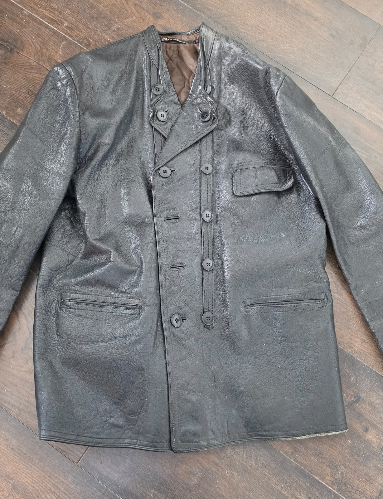 Vintage Boxy 1940s/50s Heavy Leather Jacket Vintage Boxy 1940s/50s Heavy Leather Jacket