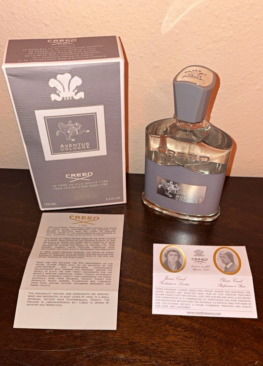 Creed Aventus Cologne Eau de Parfum Spray 3.3 fl oz Natural Floral Woody Spice
