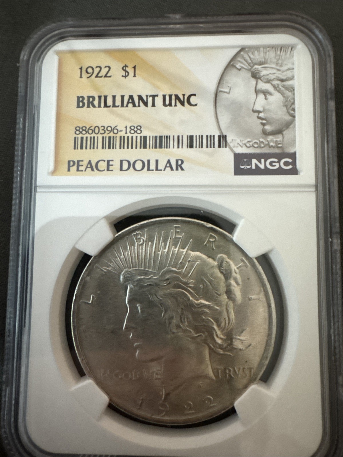 1922 Peace Dollar - Brilliant Uncirculated 1922 Peace Dollar - Brilliant Uncirculated