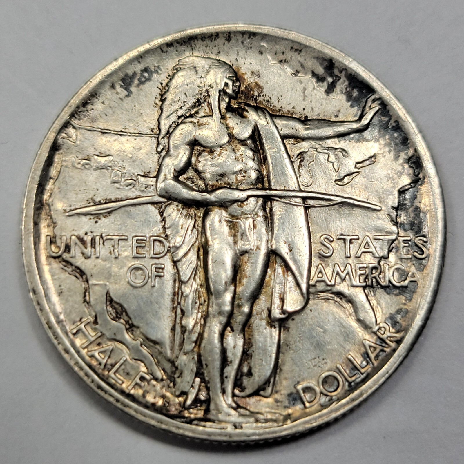 1926 S 50c Oregon Trail Commemorative Half Dollar Original Toning Nice *J108