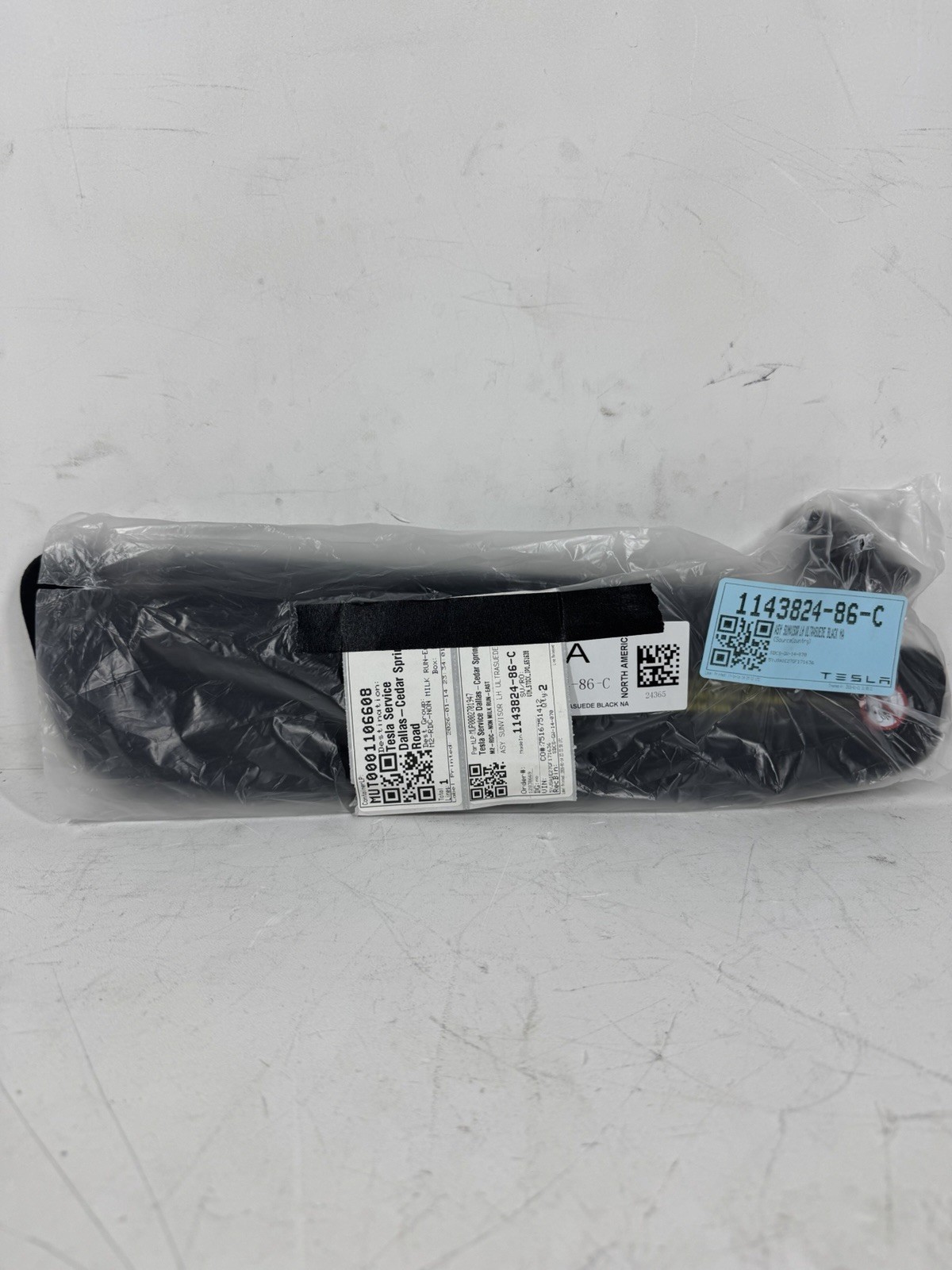 2016-2020 Tesla Model S Sun Visor Assembly LH Black OEM NEW 1143824-86-C
