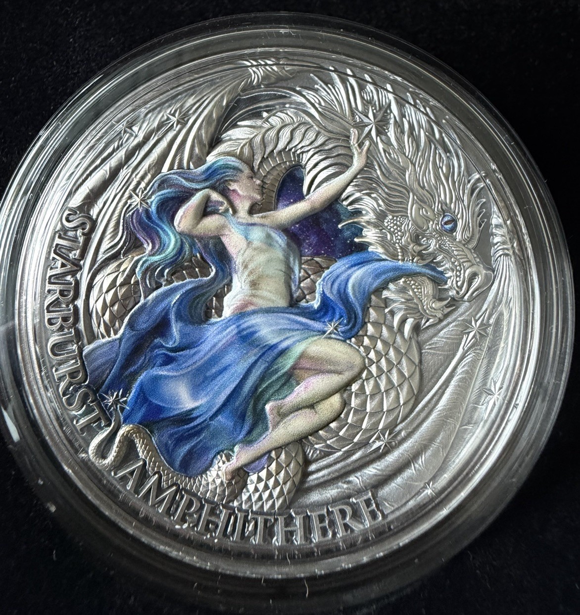 Mint XXI 2023 Dragonology Starburst Amphithere 2oz Silver .999 Antique 365/500 Mint XXI 2023 Dragonology Starburst Amphithere 2oz Silver .999 Antique 365/500