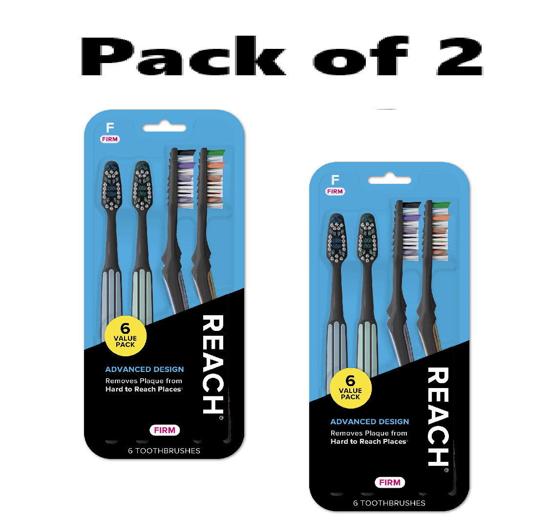 Reach Advanced Design Toothbrush, Firm Bristles, Ergonomic, 12 Count Value Pack Reach Advanced Design Toothbrush, Firm Bristles, Ergonomic, 12 Count Value Pack