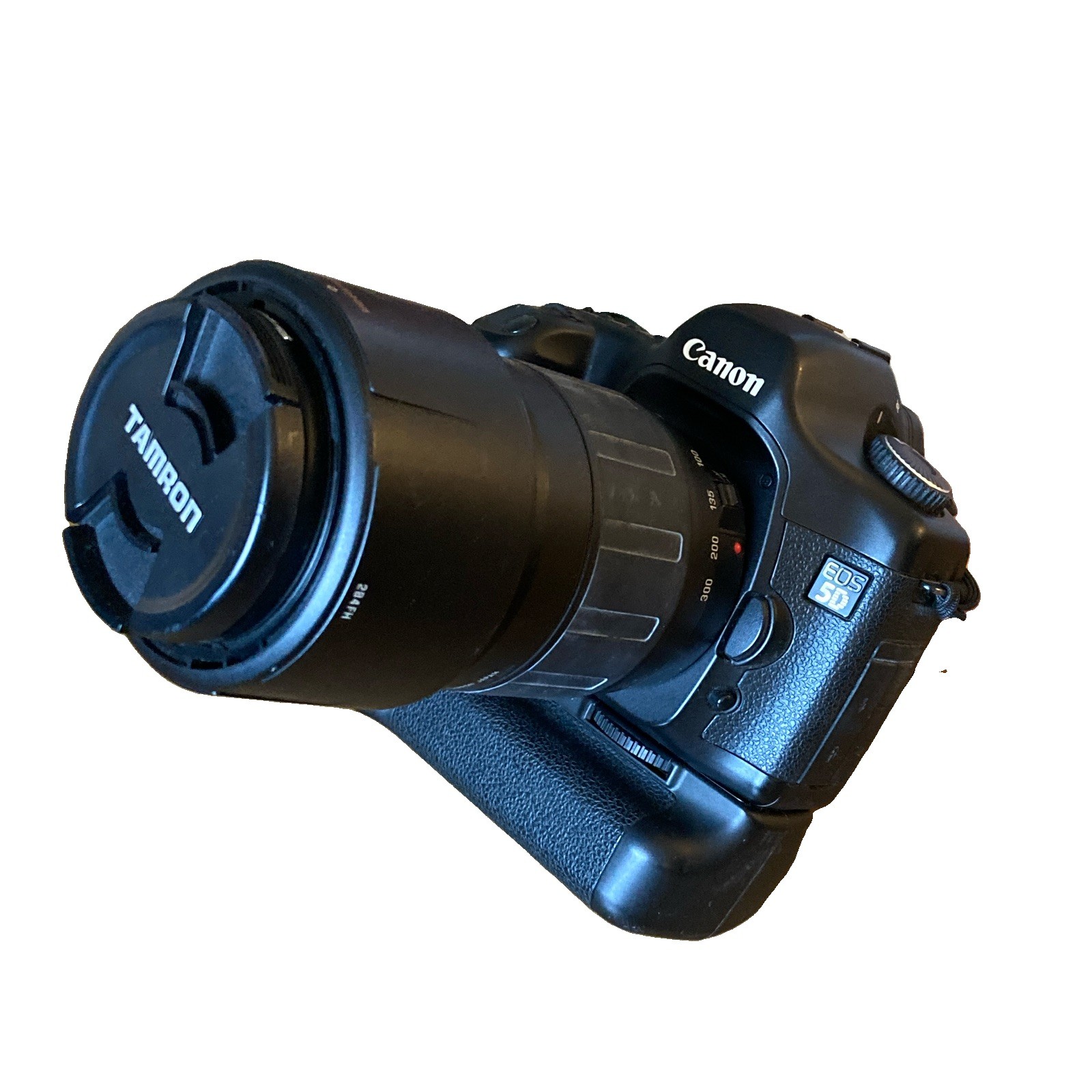 Canon eOS 5D Camera WITH Telephoto Lens EG-B4 Battery Grip, and Strap