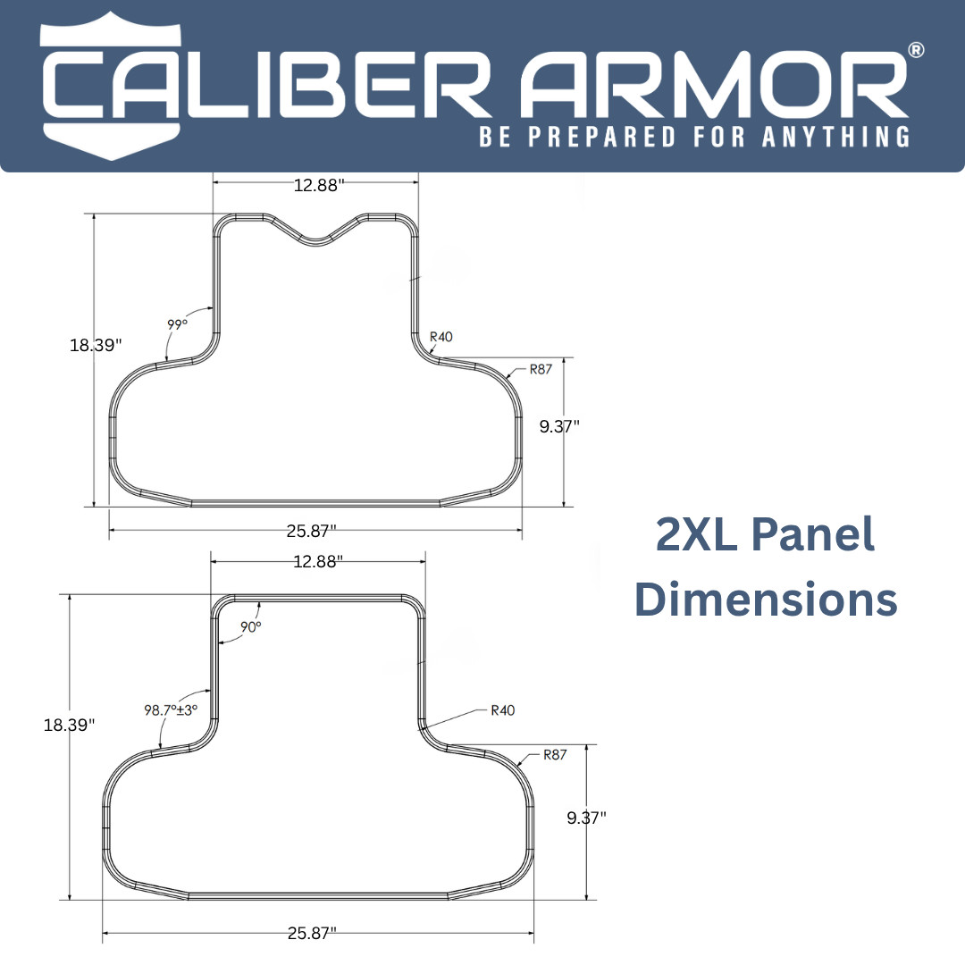 CaliberX IIIA Wrap Around Soft Body Armor Panels