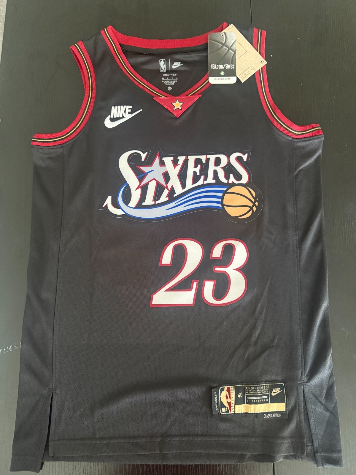 Philadelphia 76ers Lebron James Basketball Jersey Black Men