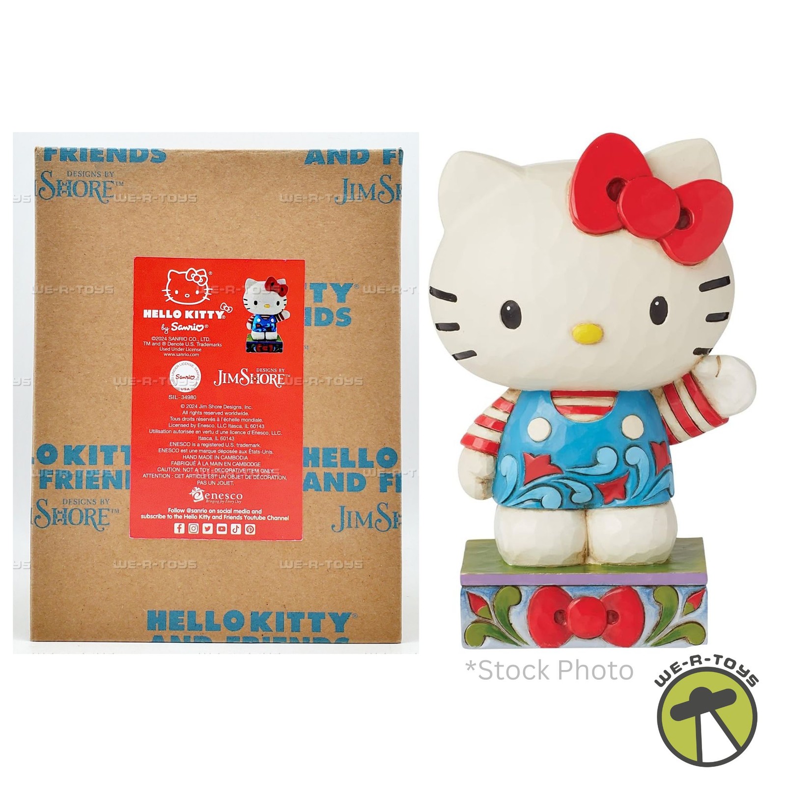 ✅ Sanrio by Jim Shore Hello Kitty Waving Classic Figurine 2024 Enesco 40043 ✅