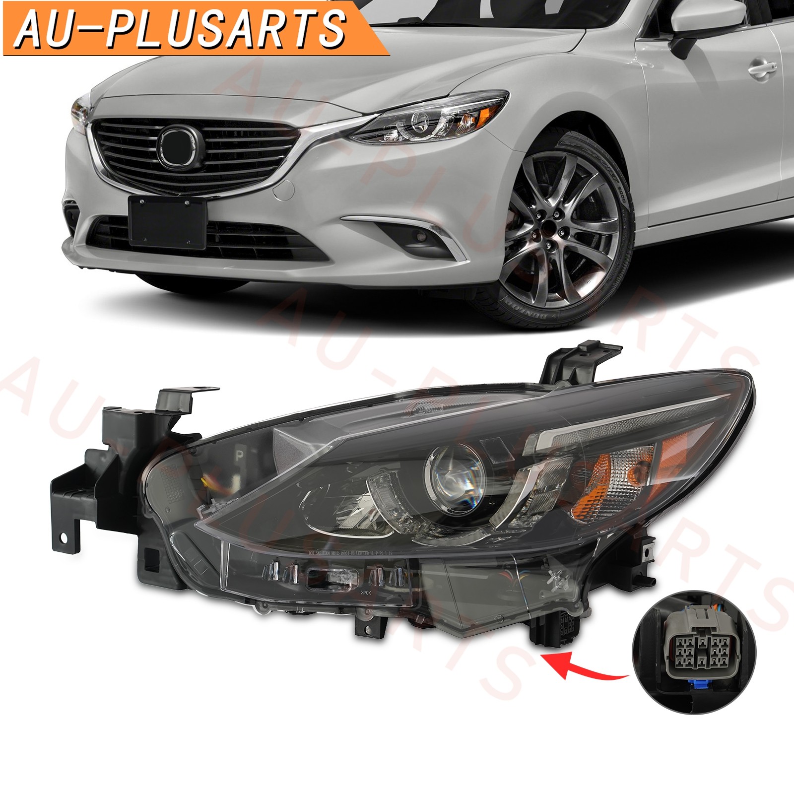 Left LED Headlight w/ AFS For 2016 2017 Mazda 6 LH GMN3-51-041D Driver Side