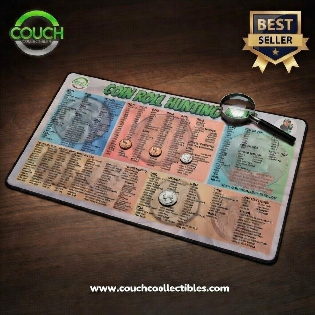 NEW Coin Roll Hunting Mat -Penny, Nickel, Dime, Quarter, Half Dollar Coin Sorter NEW Coin Roll Hunting Mat -Penny, Nickel, Dime, Quarter, Half Dollar Coin Sorter