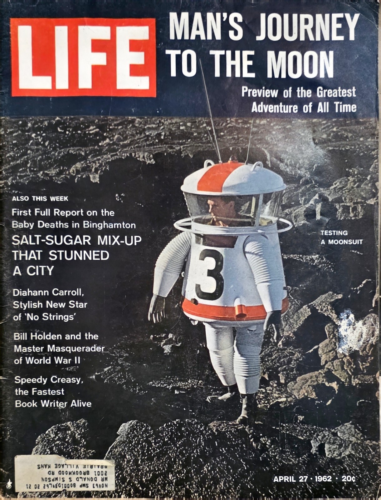 VTG Life Magazine April 27, 1962 Space Journey to the Moon No label NASA Nice VTG Life Magazine April 27, 1962 Space Journey to the Moon No label NASA Nice