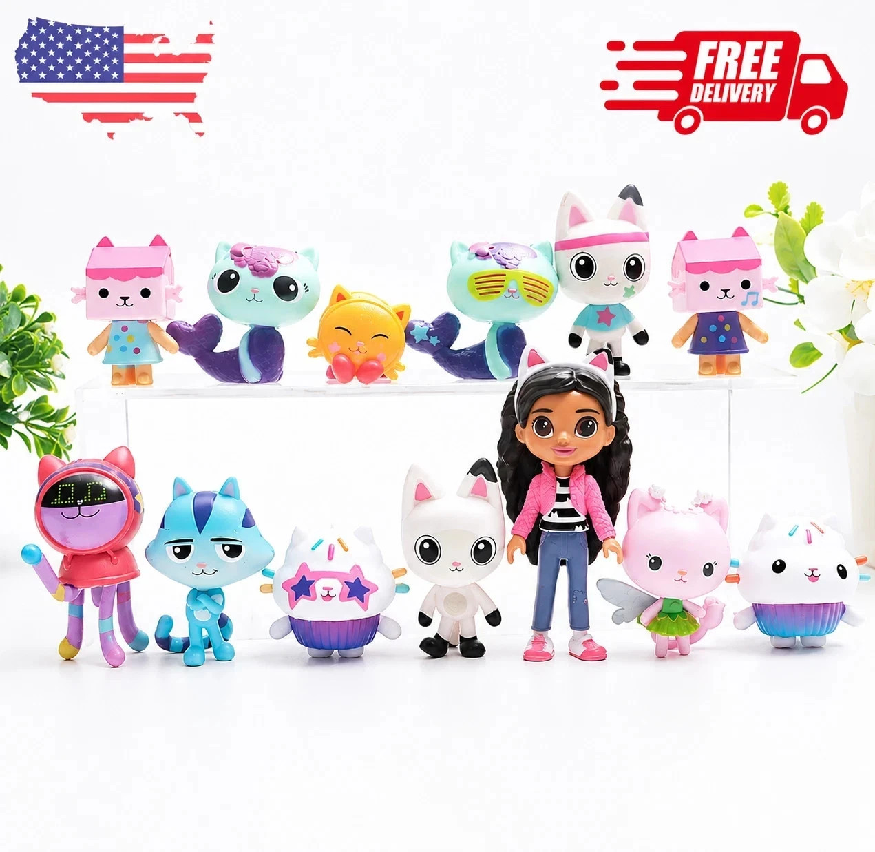 13pcs/set Gabby\'s Dollhouse Action Figure Cute Doll Collection Model Toys-New 13pcs/set Gabby\'s Dollhouse Action Figure Cute Doll Collection Model Toys-New