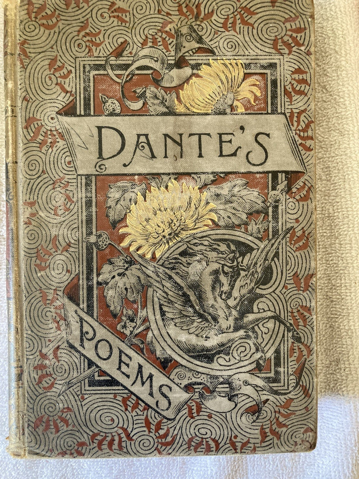 Antique c1890 Dante\'s Poems Divine Comedy Cary Belford Clarke Decorative HC Ill