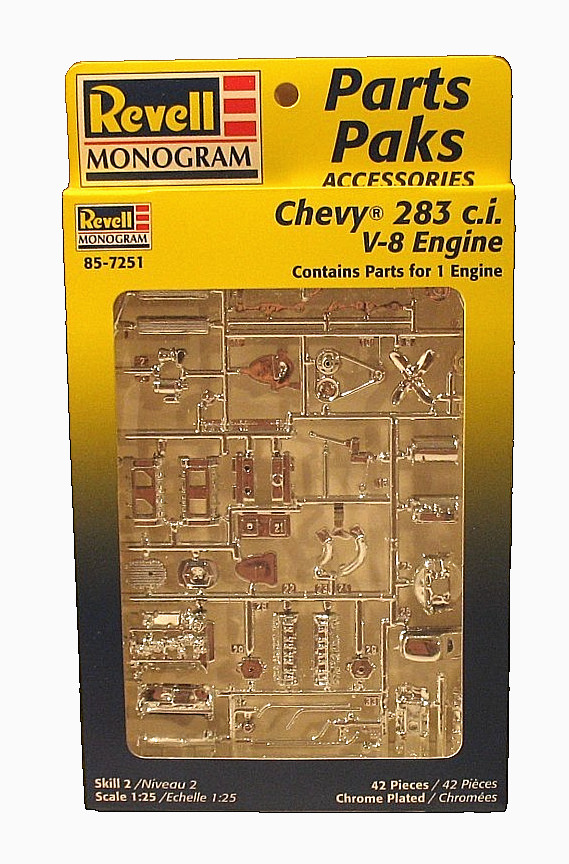 Revel Monogram 85-7251 Chevy 283 c.i. V-8 Engine Parts Pack New