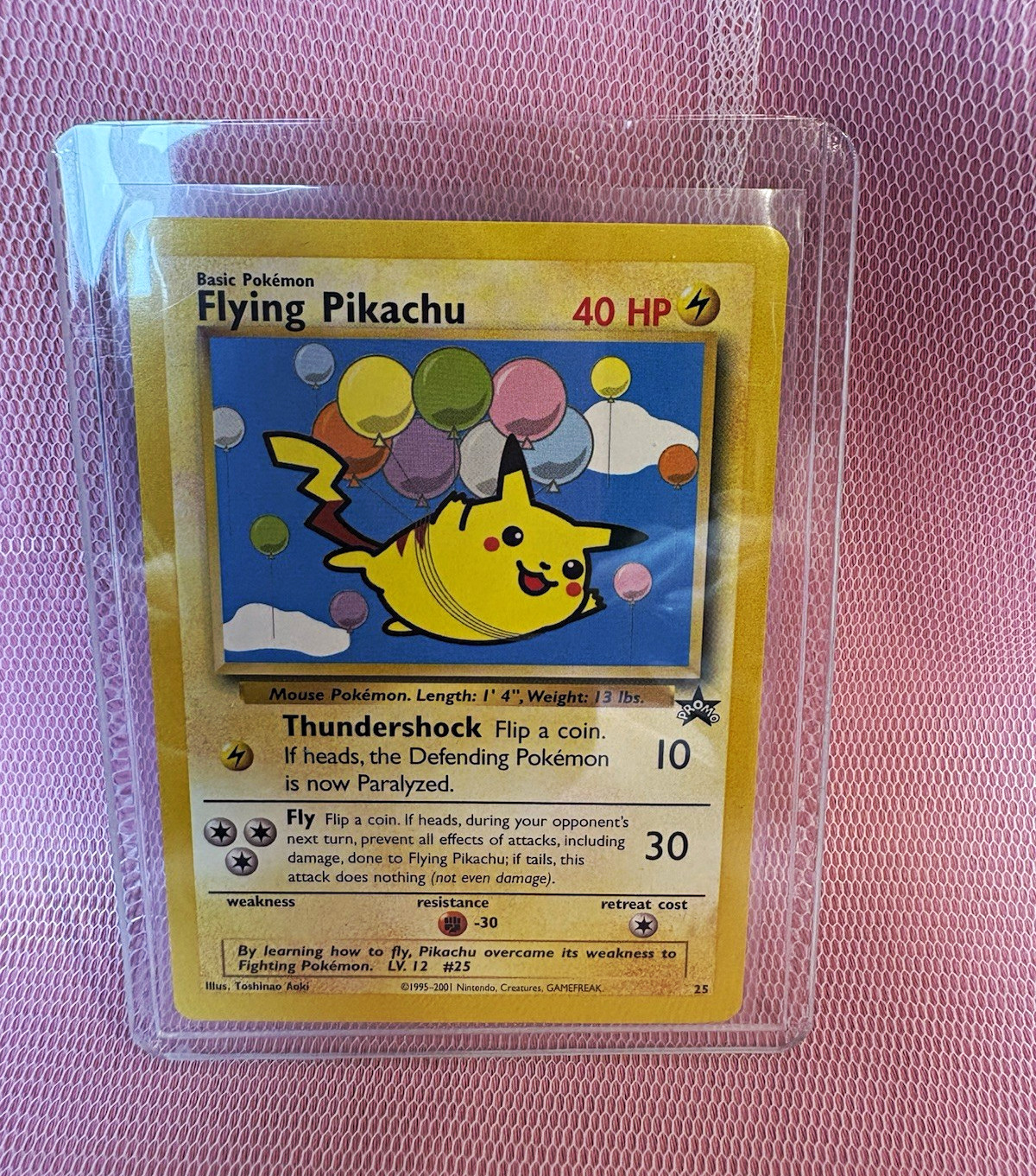 2001 Pokemon TCG Nintendo Flying Pikachu #25 Wotc Promo EXCELLENT 2001 Pokemon TCG Nintendo Flying Pikachu #25 Wotc Promo EXCELLENT