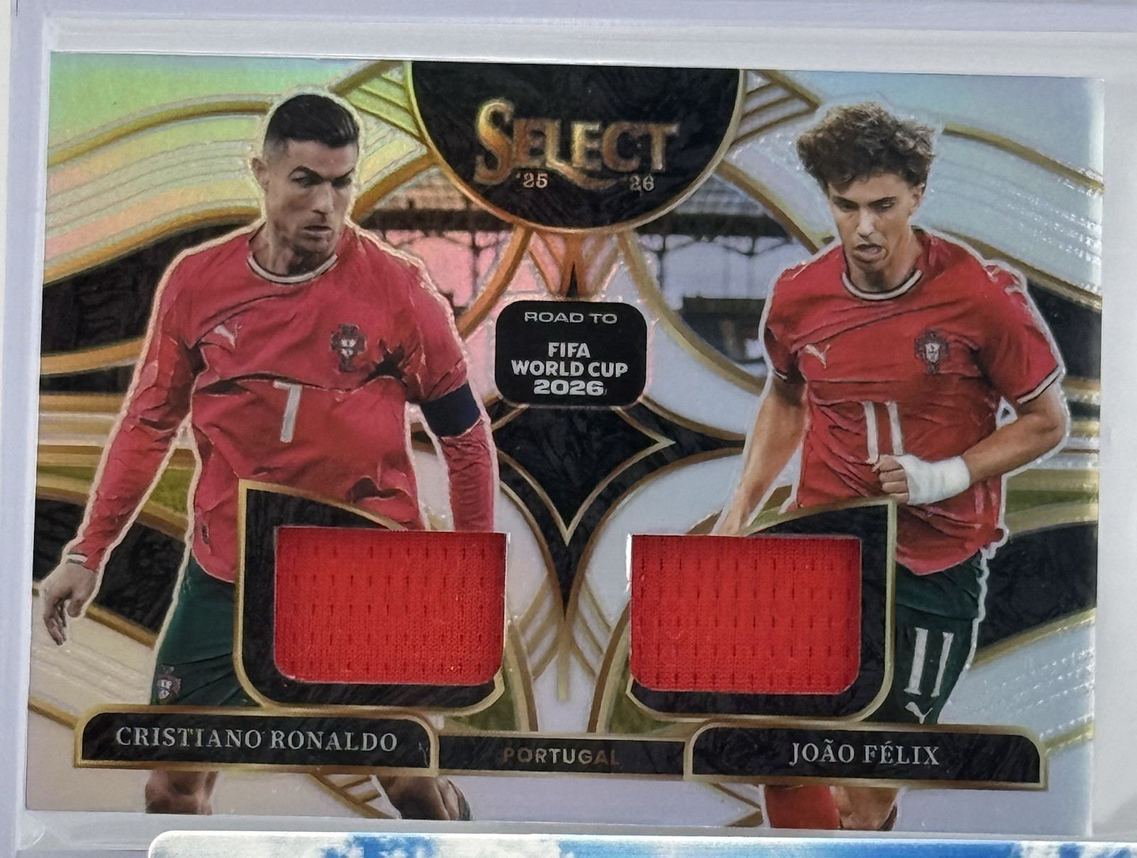 CRISTIANO RONALDO JOAO FELIX 2025-26 PANINI SELECT FIFA WORLD CUP #6 DUAL JERSEY