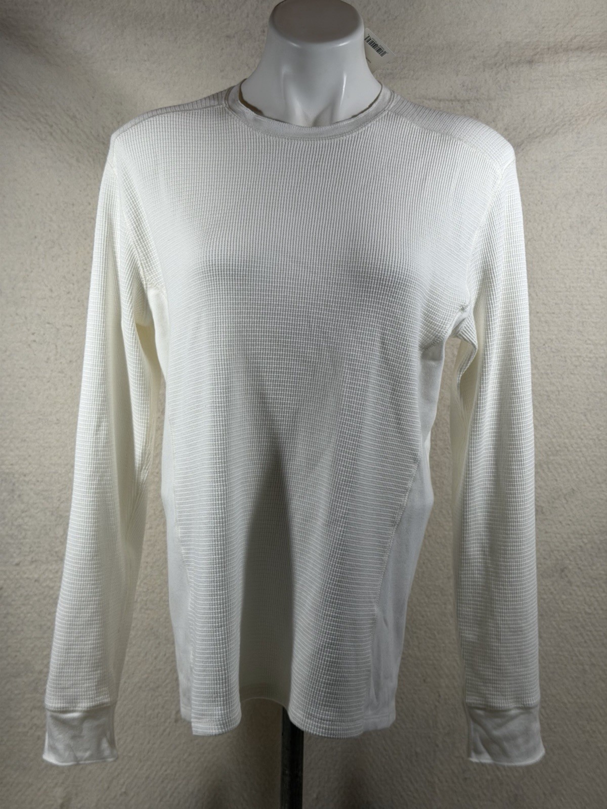 Vince Mens Small Thermal Shirt Off White Pima Cotton Waffle Quiet Luxury NWT Vince Mens Small Thermal Shirt Off White Pima Cotton Waffle Quiet Luxury NWT