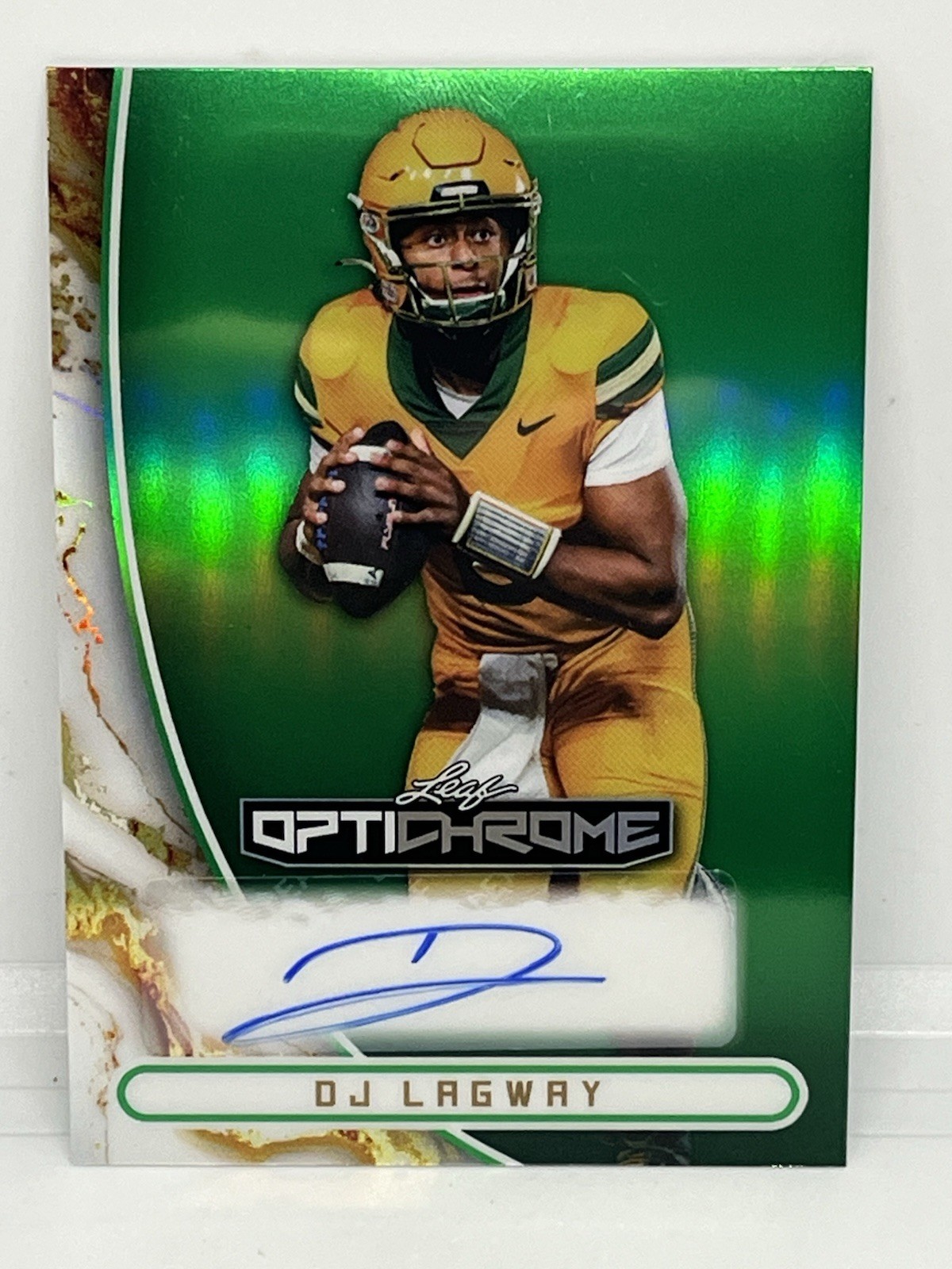 2026 Optichrome DJ Lagway Green Refractor 1/3 AUTO Rookie BAYLOR #BA-DJL Signed 2026 Optichrome DJ Lagway Green Refractor 1/3 AUTO Rookie BAYLOR #BA-DJL Signed