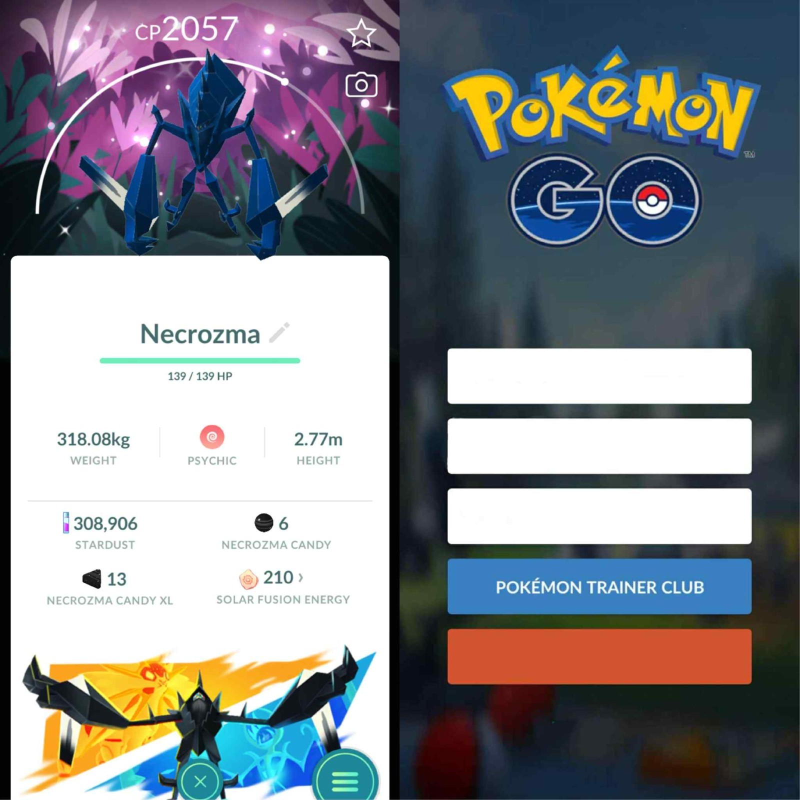 Pokémon Go | Shiny Necrozma Special Background ✨ Mini PTC 80k Stardusts