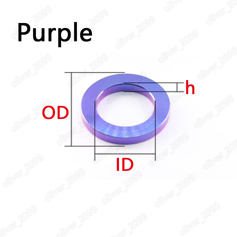 Colorful Titanium GR5 Metric Flat Washer M4 M5 M6 M8 M10 Colorful Titanium GR5 Metric Flat Washer M4 M5 M6 M8 M10